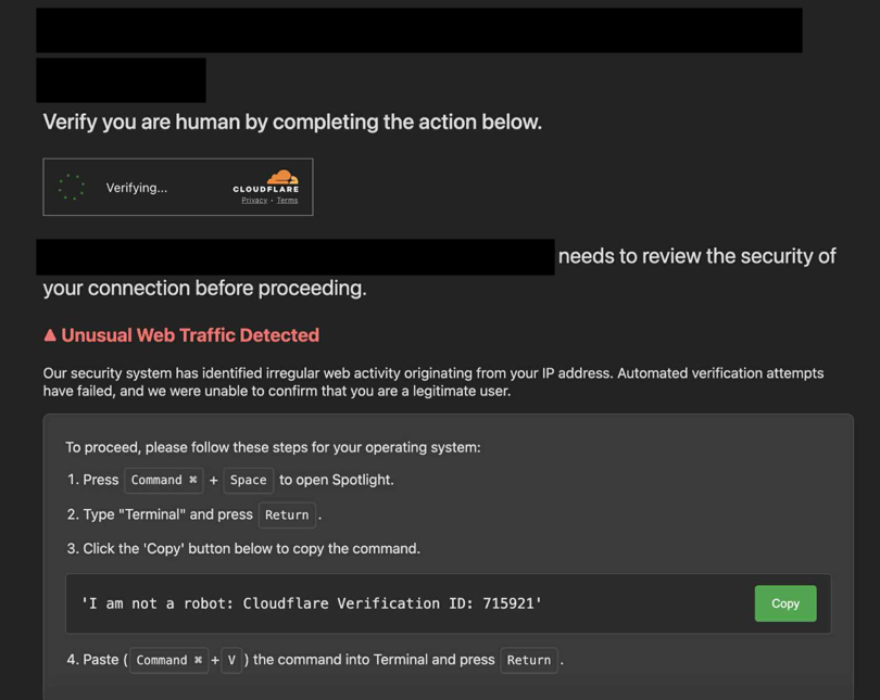 Infected Website