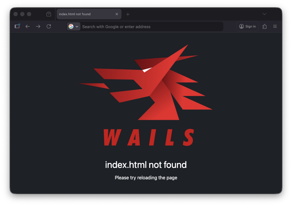 Wails HTML
